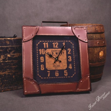 Retro hodiny • Kufr American Old West