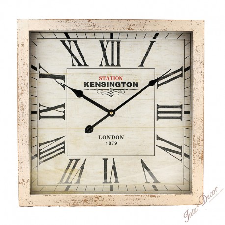 Nástěnné hodiny Kensington station Barva bílá