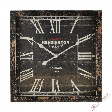 Nástěnné hodiny Kensington station Barva černá